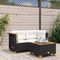 Gartensofa Ohne Armlehnen Mit Kissen Beige Poly Rattan