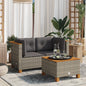 Gartensofa Ohne Armlehnen Mit Kissen Beige Poly Rattan