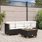 Gartensofa Ohne Armlehnen Mit Kissen Beige Poly Rattan