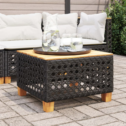 Gartentisch 55X55X36 Cm Poly Rattan Akazienholz