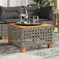 Gartentisch 55X55X36 Cm Poly Rattan Akazienholz