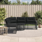 Gartensofa In L-Form Mit Kissen Und Fußbank Poly Rattan