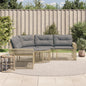 Gartensofa In L-Form Mit Kissen Und Fußbank Poly Rattan