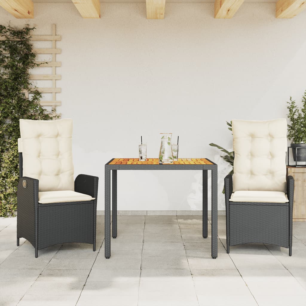 5-Tlg. Garten-Essgruppe Mit Kissen Poly Rattan