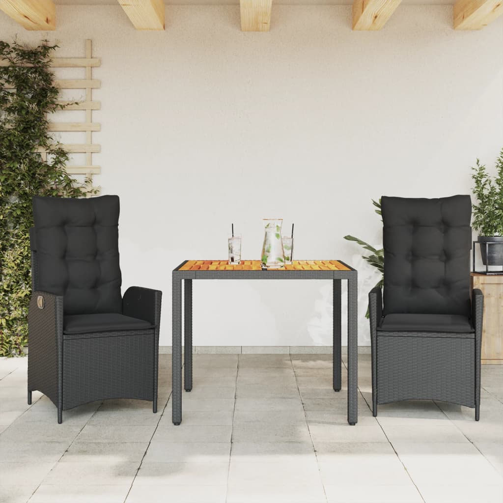 5-Tlg. Garten-Essgruppe Mit Kissen Poly Rattan