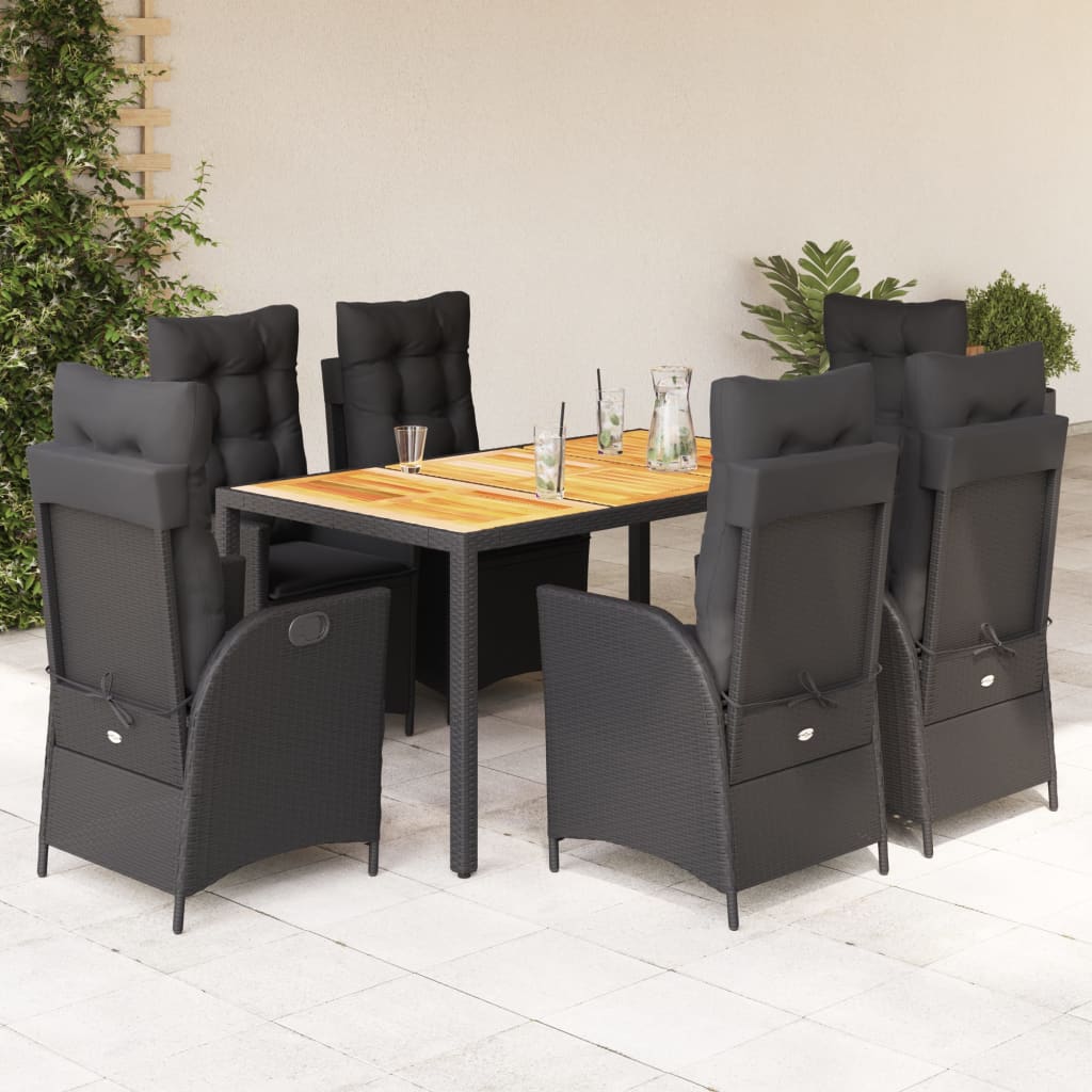 5-Tlg. Garten-Essgruppe Mit Kissen Poly Rattan