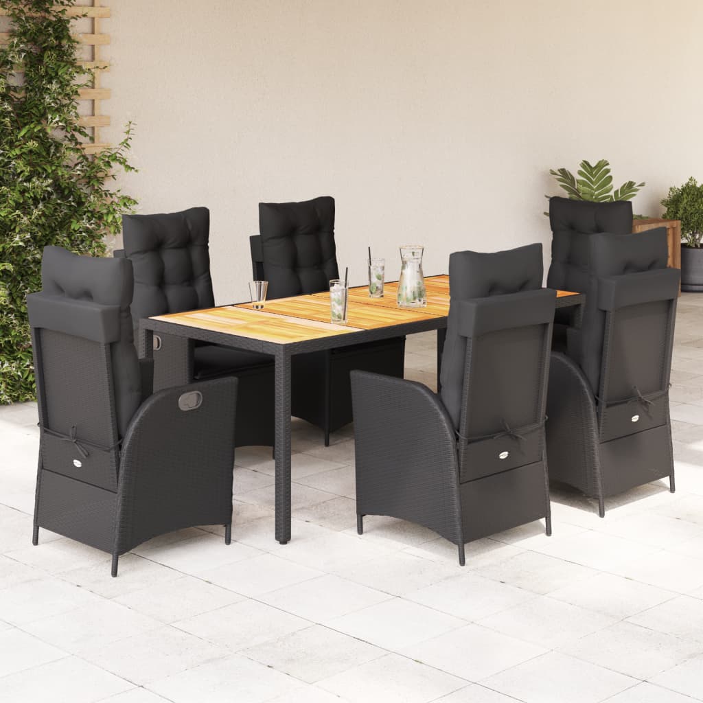 5-Tlg. Garten-Essgruppe Mit Kissen Poly Rattan