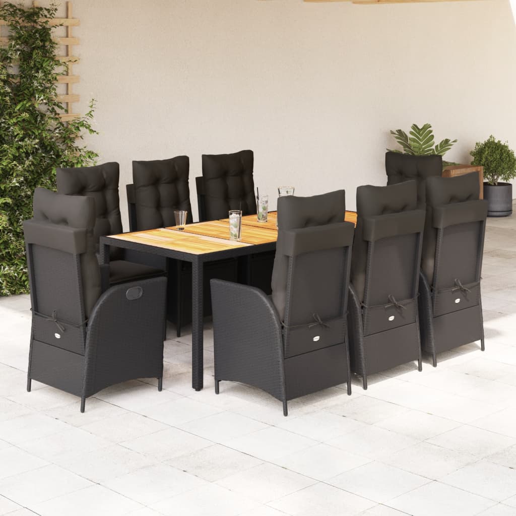 5-Tlg. Garten-Essgruppe Mit Kissen Poly Rattan