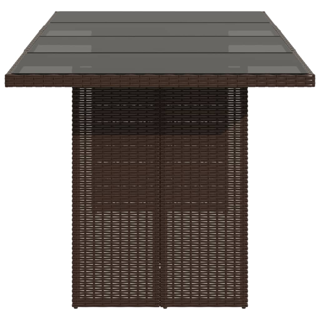 Gartentisch Mit Platte 190X80X75 Cm Poly Rattan