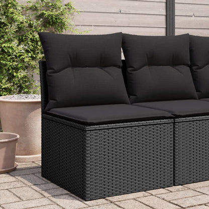 Gartensofa Mit Kissen 3-Sitzer Poly Rattan