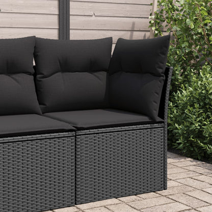 Gartensofa Mit Kissen 3-Sitzer Poly Rattan