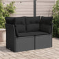 Gartensofa Mit Kissen 3-Sitzer Poly Rattan