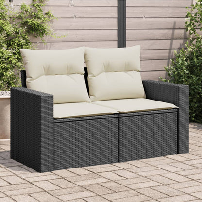 Gartensofa Mit Kissen 2-Sitzer Poly Rattan