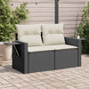 Gartensofa Mit Kissen 2-Sitzer Poly Rattan