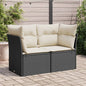 Gartensofa Mit Kissen 3-Sitzer Poly Rattan