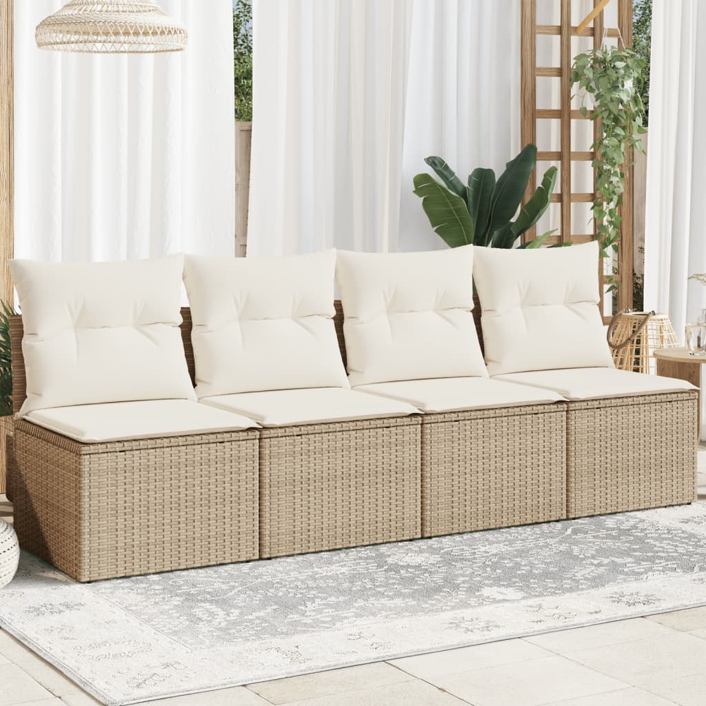 Gartensofa Mit Kissen Poly Rattan