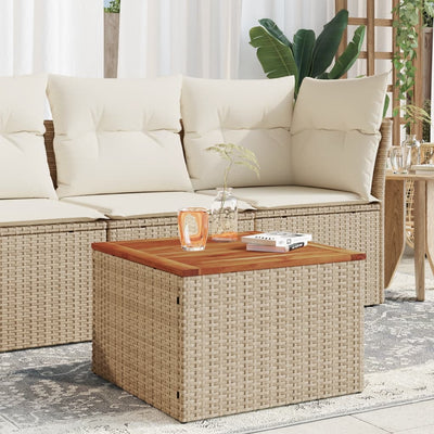 Gartentisch Mit Glasplatte 55X55X37 Cm Poly Rattan