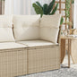 Gartensofa Mit Kissen 3-Sitzer Poly Rattan