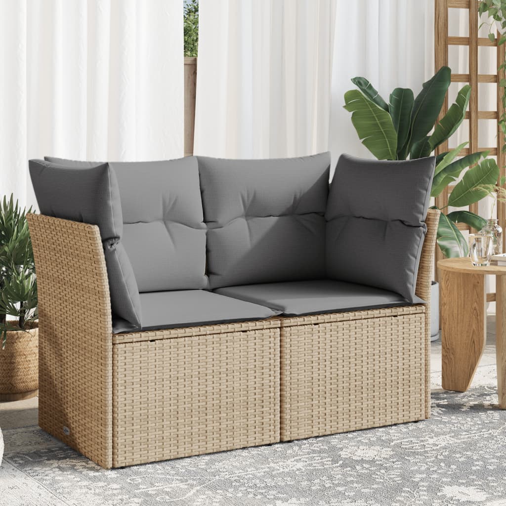 Gartensofa Mit Kissen Poly Rattan