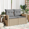 Gartensofa Mit Kissen 2-Sitzer Poly Rattan