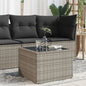 Gartentisch Mit Glasplatte 55X55X37 Cm Poly Rattan