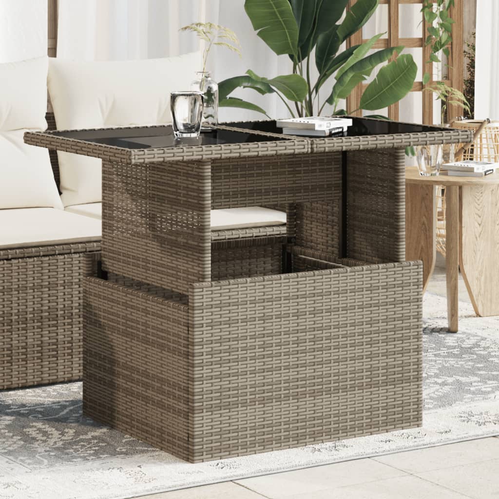 Gartentisch Mit Platte 100X55X73 Cm Poly Rattan