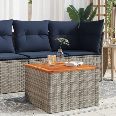 Gartentisch Mit Glasplatte 55X55X37 Cm Poly Rattan