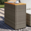 Garten-Beistelltisch Mit Glasplatte 58X27,5X55 Cm Poly Rattan