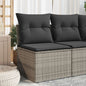 Gartensofa Mit Kissen 3-Sitzer Poly Rattan