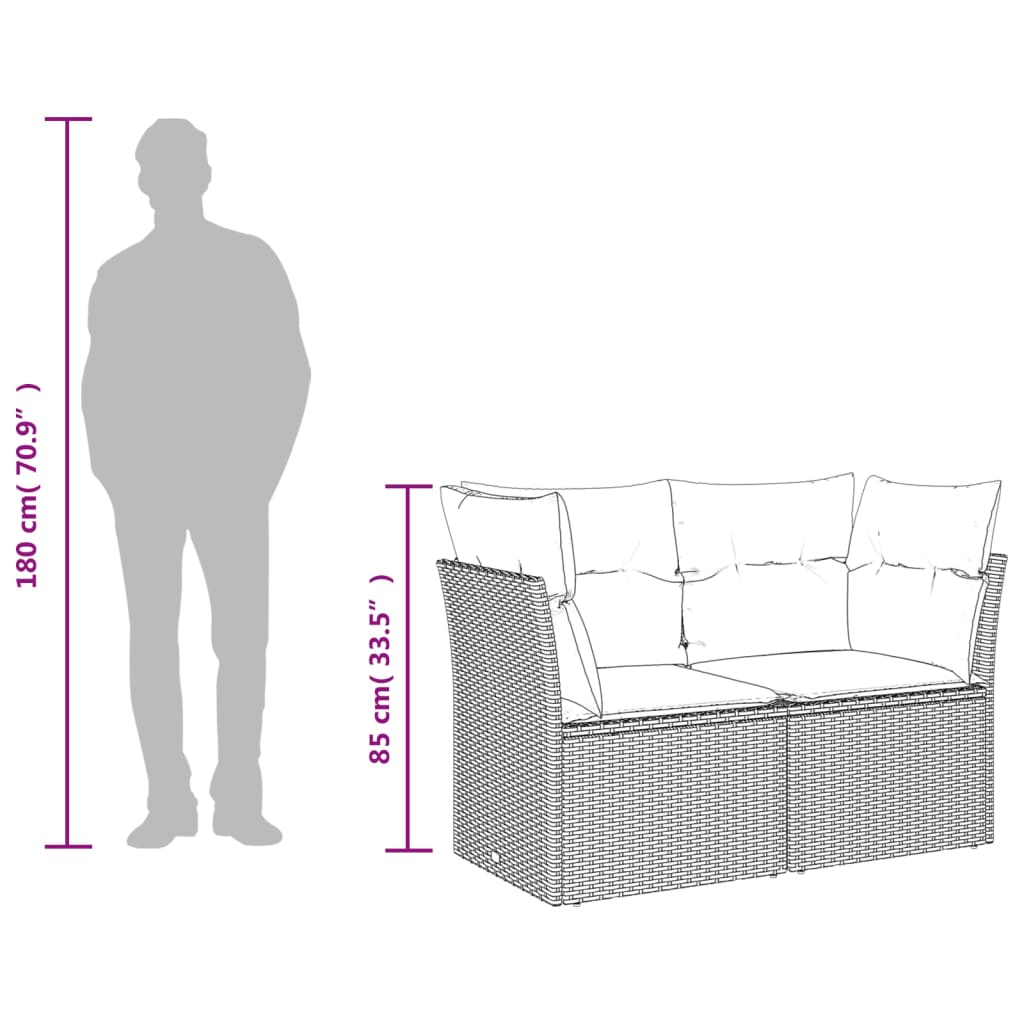 Gartensofa Mit Kissen Poly Rattan