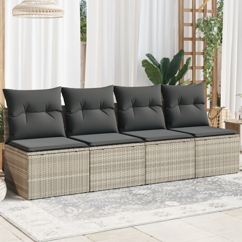 Gartensofa Mit Kissen Poly Rattan