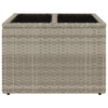 Gartentisch Mit Glasplatte 55X55X37 Cm Poly Rattan