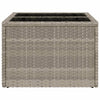 Gartentisch Mit Glasplatte 55X55X37 Cm Poly Rattan