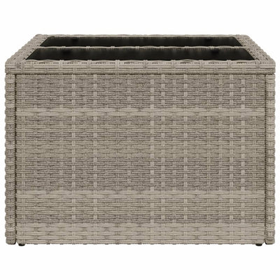 Gartentisch Mit Glasplatte 55X55X37 Cm Poly Rattan