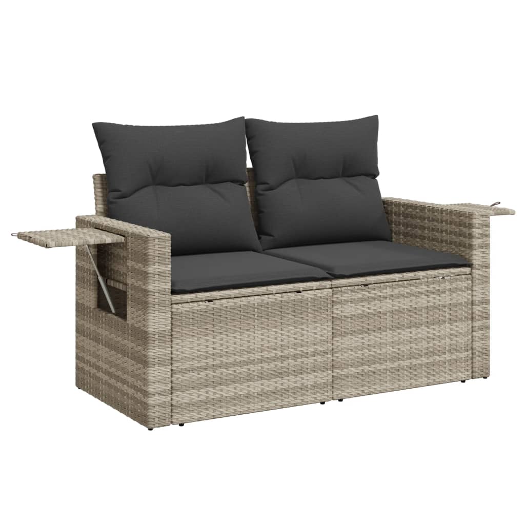 Gartensofa Mit Kissen 2-Sitzer Poly Rattan