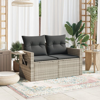 Gartensofa Mit Kissen 2-Sitzer Poly Rattan