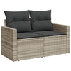 Gartensofa Mit Kissen 2-Sitzer Poly Rattan