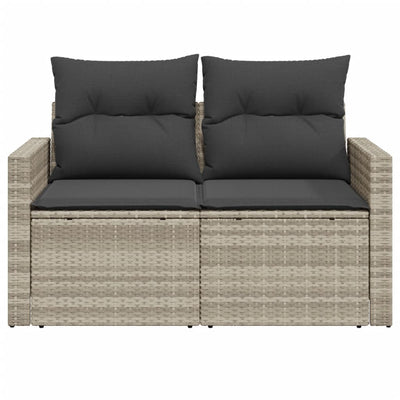 Gartensofa Mit Kissen 2-Sitzer Poly Rattan