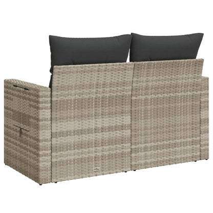 Gartensofa Mit Kissen 2-Sitzer Poly Rattan