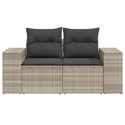 Gartensofa Mit Kissen 2-Sitzer Poly Rattan