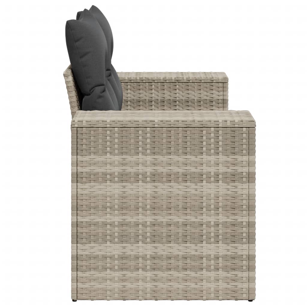 Gartensofa Mit Kissen 2-Sitzer Poly Rattan