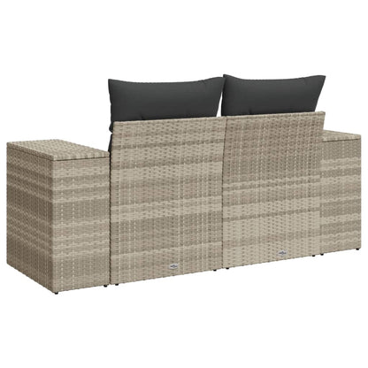 Gartensofa Mit Kissen 2-Sitzer Poly Rattan