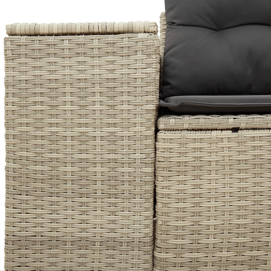 Gartensofa Mit Kissen 2-Sitzer Poly Rattan