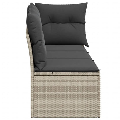 Gartensofa Mit Kissen 3-Sitzer Poly Rattan