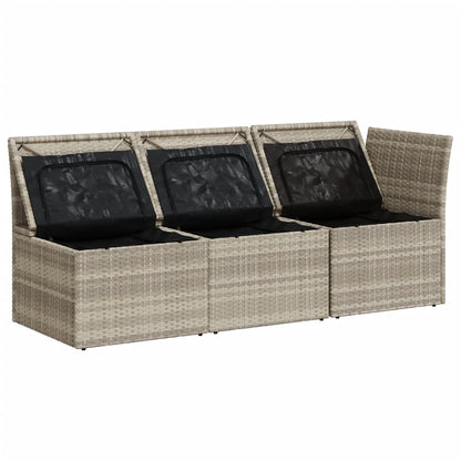 Gartensofa Mit Kissen 3-Sitzer Poly Rattan