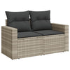 Gartensofa Mit Kissen 2-Sitzer Poly Rattan