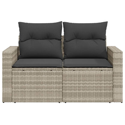 Gartensofa Mit Kissen 2-Sitzer Poly Rattan