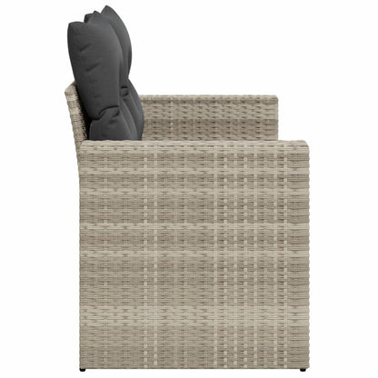 Gartensofa Mit Kissen 2-Sitzer Poly Rattan