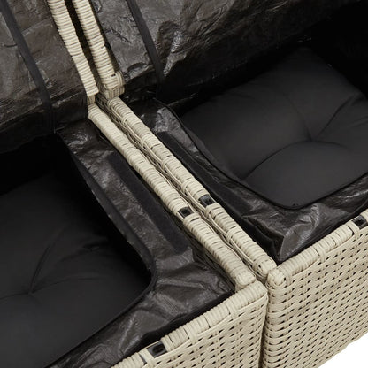 Gartensofa Mit Kissen 2-Sitzer Poly Rattan