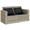 Gartensofa Mit Kissen 2-Sitzer Poly Rattan